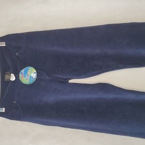 Goddesswear Stretch Corduroy Classic Yoga Pants Size II 4-6 Blue fit and flare
